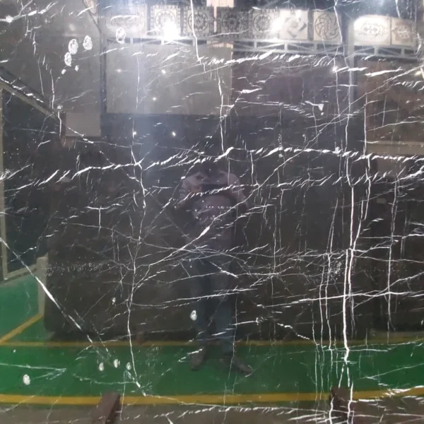 Đá Marble Đen Chỉ Trắng